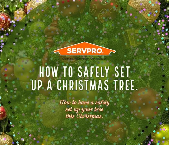Blog post cover photo "how to safely set up a christmas tree"